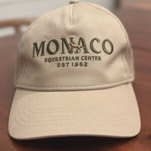 Anthropologie Monaco Equestrian Center Tan baseball cap